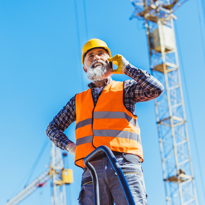 Worker On Phone