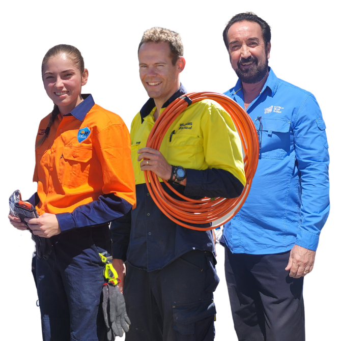 3 Electricians Posing For Camera